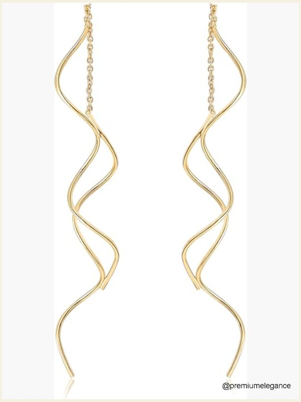 Twist Shaped Threader Dangle Earrings